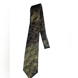 Mens Essante Elegant Black and Gold Men's Tie